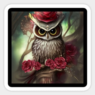 Beautiful Owl the Bird of the Night Sticker